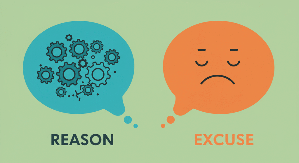 The Difference Between a Reason and an Excuse