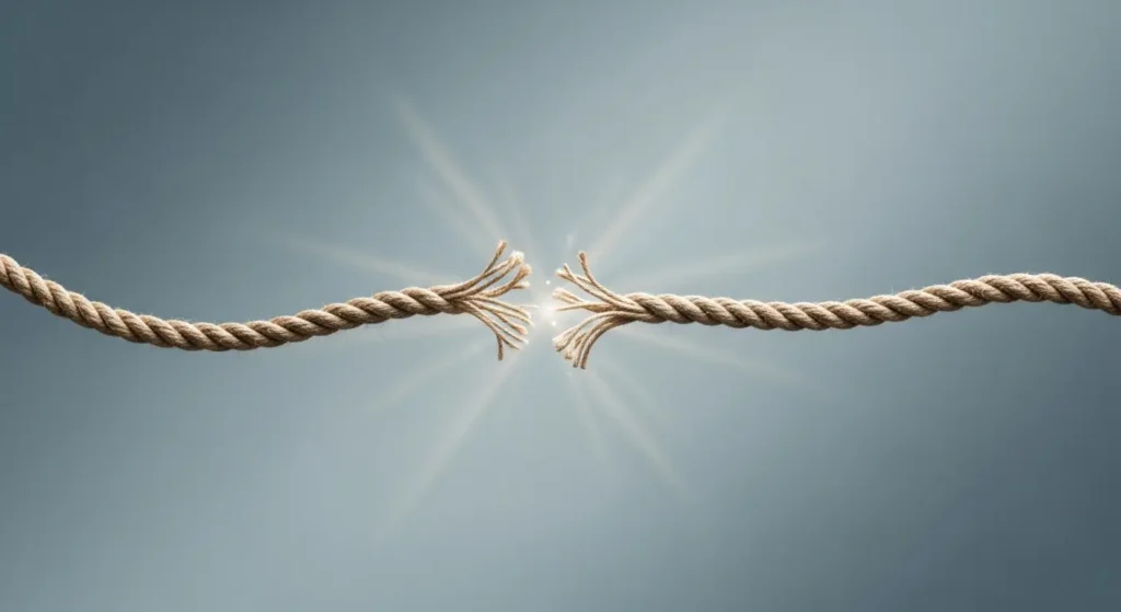 Symbolic image of peacefully letting go of an unhealthy or undermining relationship