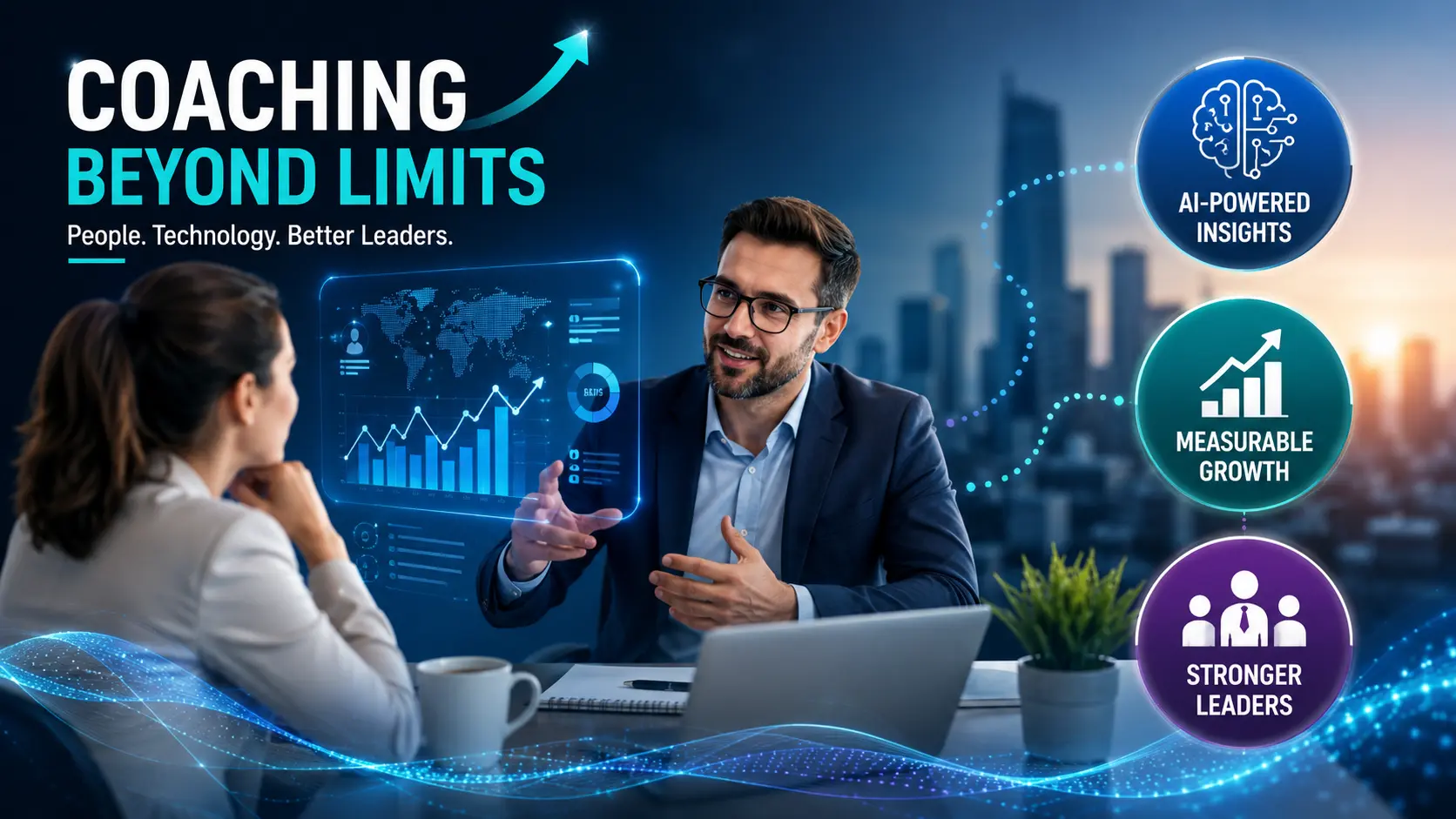 AI-powered business coaching with data insights, measurable growth, and stronger leadership development.