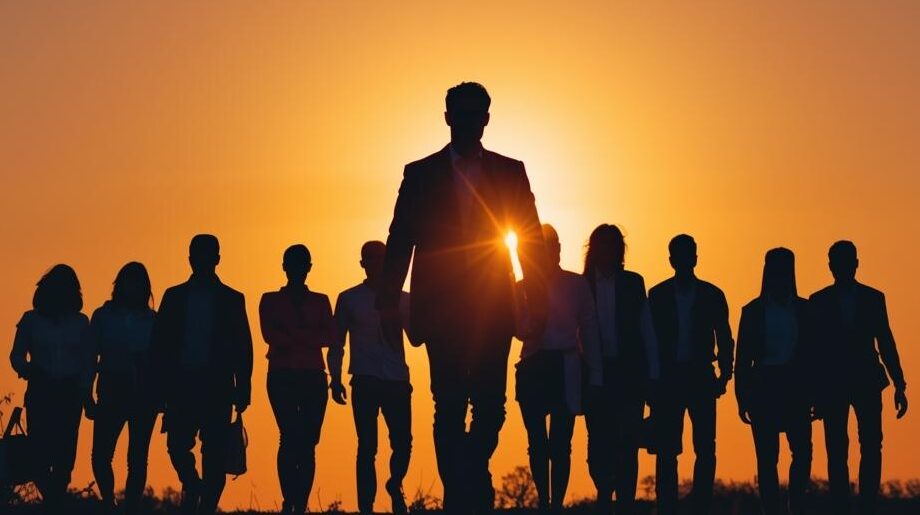 Image of someone leading a team or taking initiative