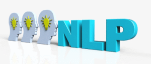 3D illustration showing human heads with light bulbs and bold NLP text, symbolizing ideas and NLP Certification concepts.