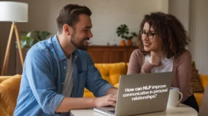 Smiling couple discussing how NLP enhances communication and trust in Personal Relationships.