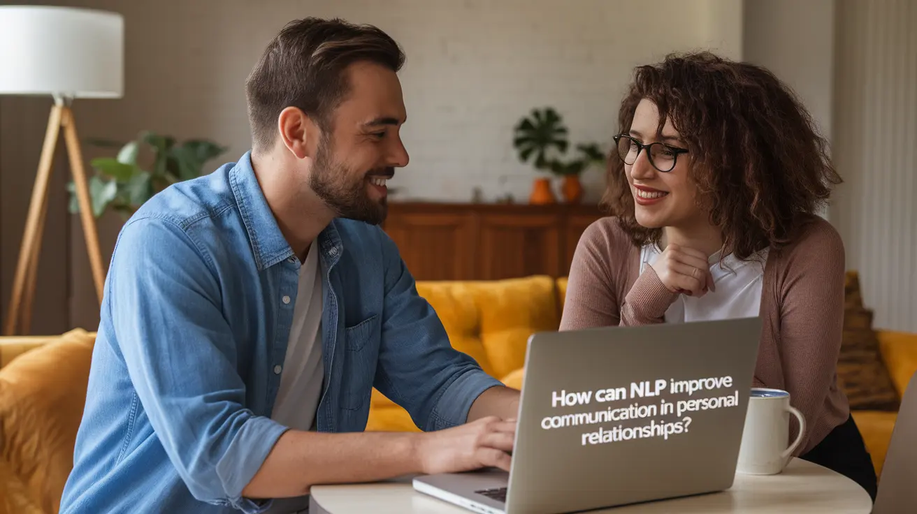 Smiling couple discussing how NLP enhances communication and trust in Personal Relationships.