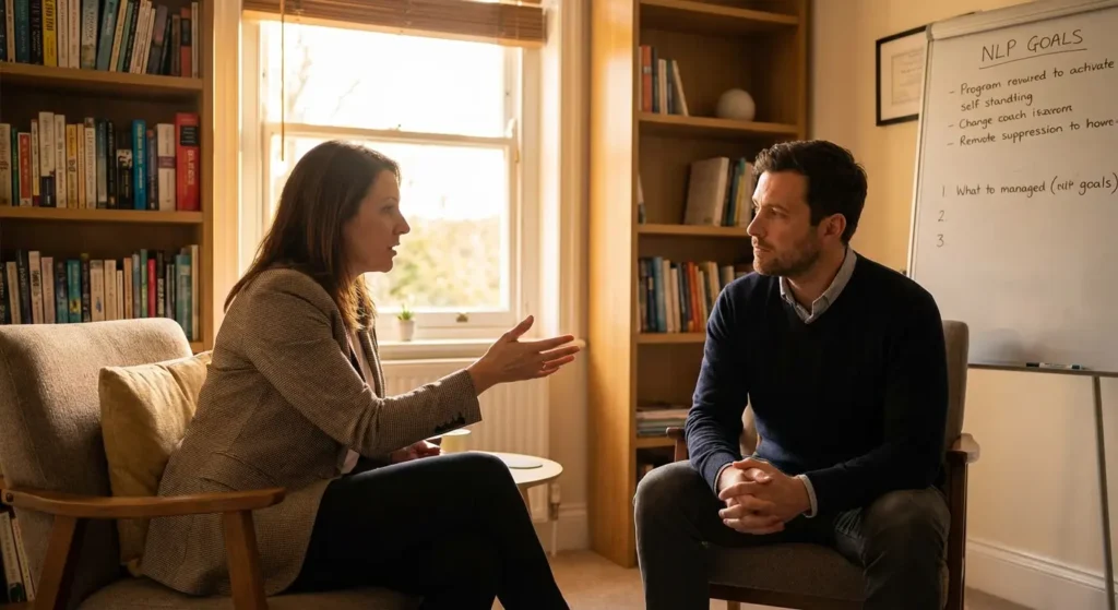 Photo of NLP practitioner coaching client