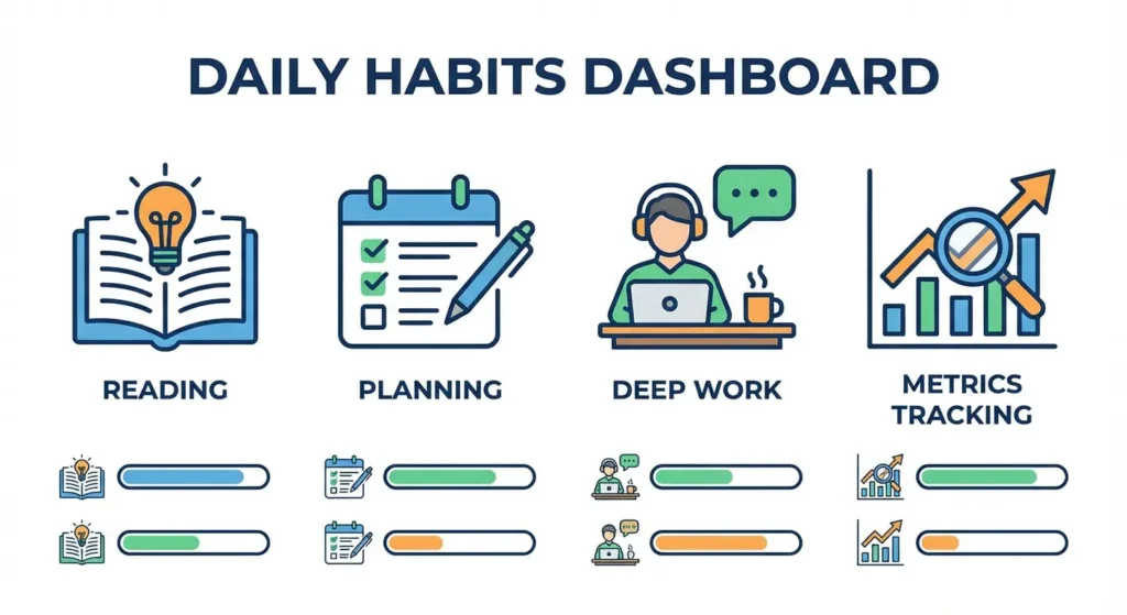 Daily habits successful entrepreneurs practice consistently for growth