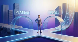 Business owner realizing they’ve outgrown their business strategy and reached a growth plateau