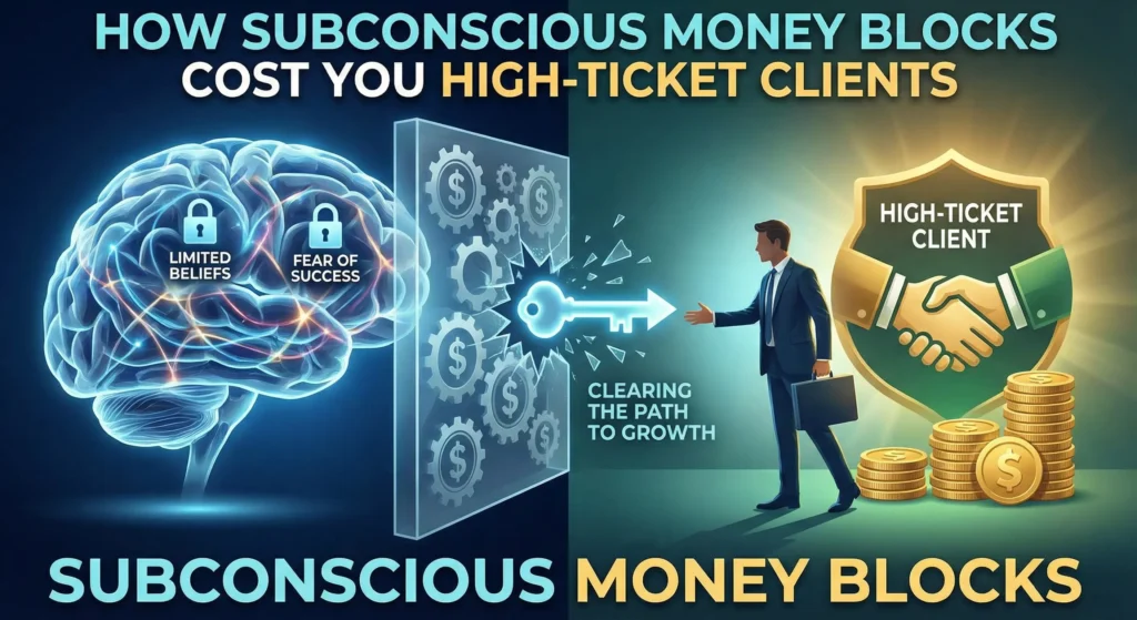 How subconscious money blocks like fear of success cost entrepreneurs high-ticket clients.