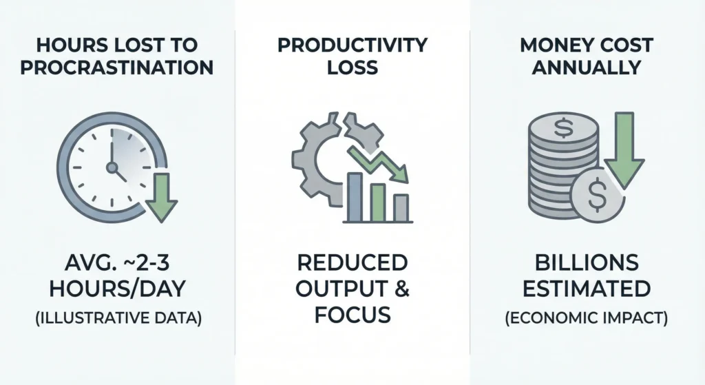 NLP for overcoming procrastination by reducing time and productivity loss