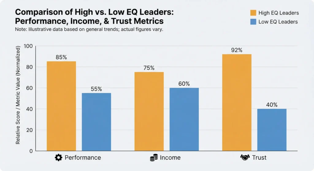 Emotional intelligence impact on leadership performance and income growth