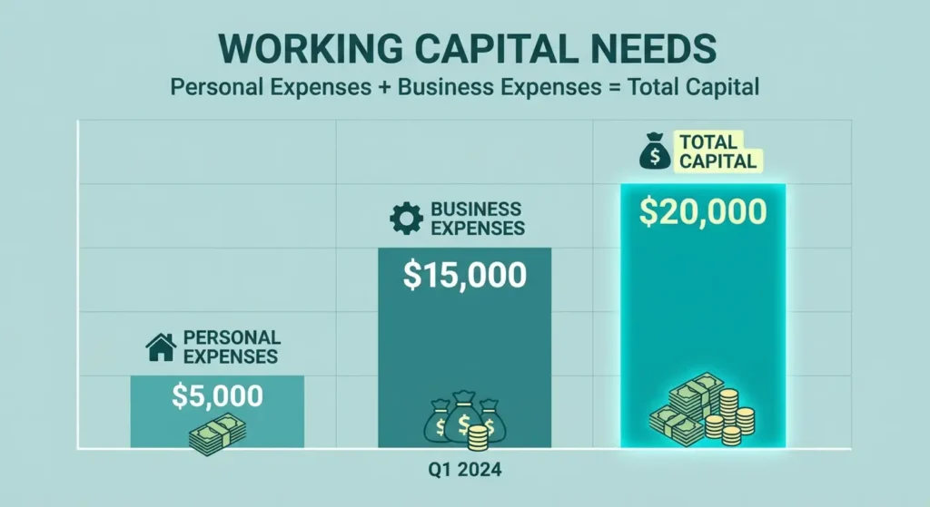 Working capital needed before incorporation for entrepreneurs