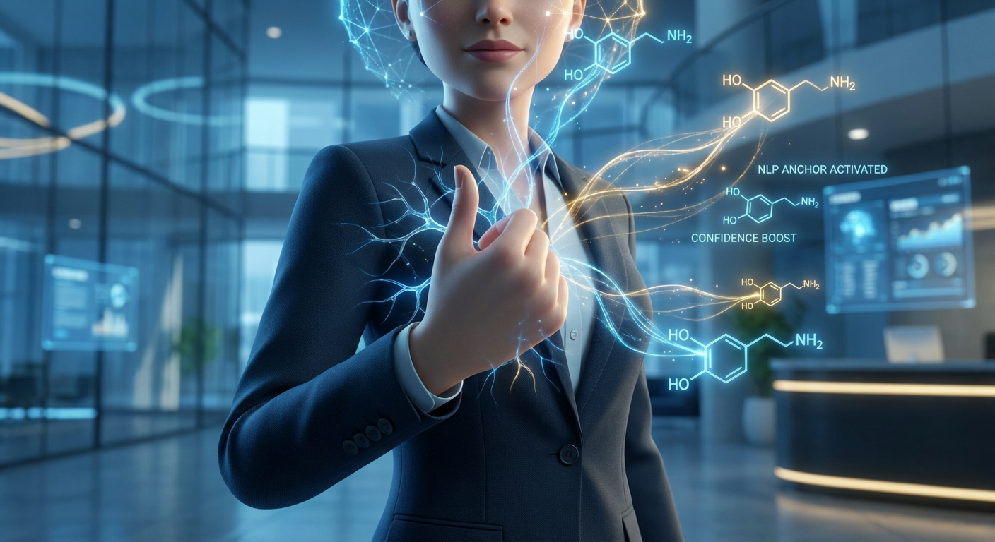 NLP anchoring technique helping professionals trigger instant confidence