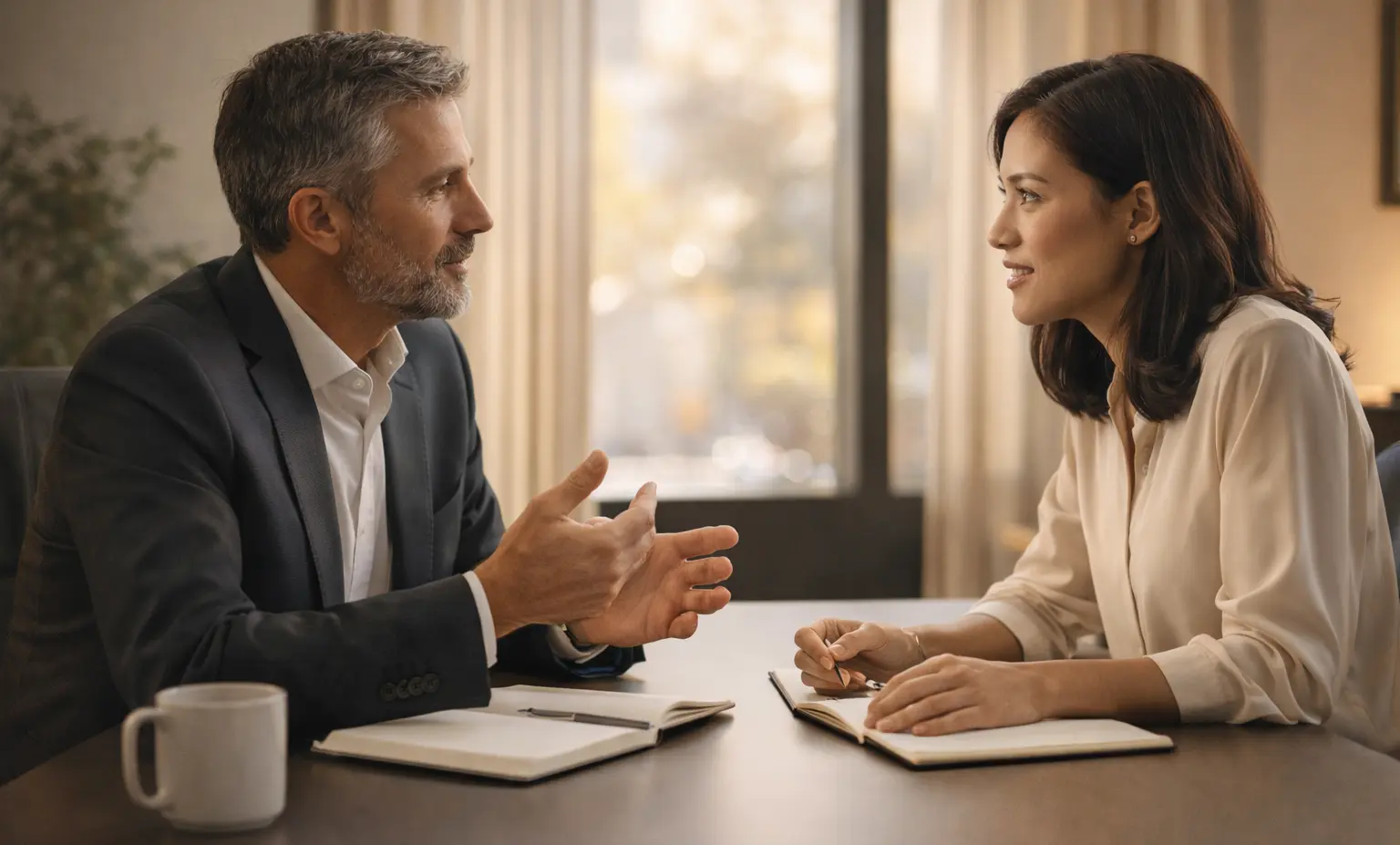 Co-Founder Conflict discussion between business partners in office meeting setting