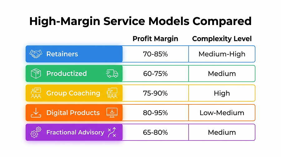 High-margin-service-model-compared