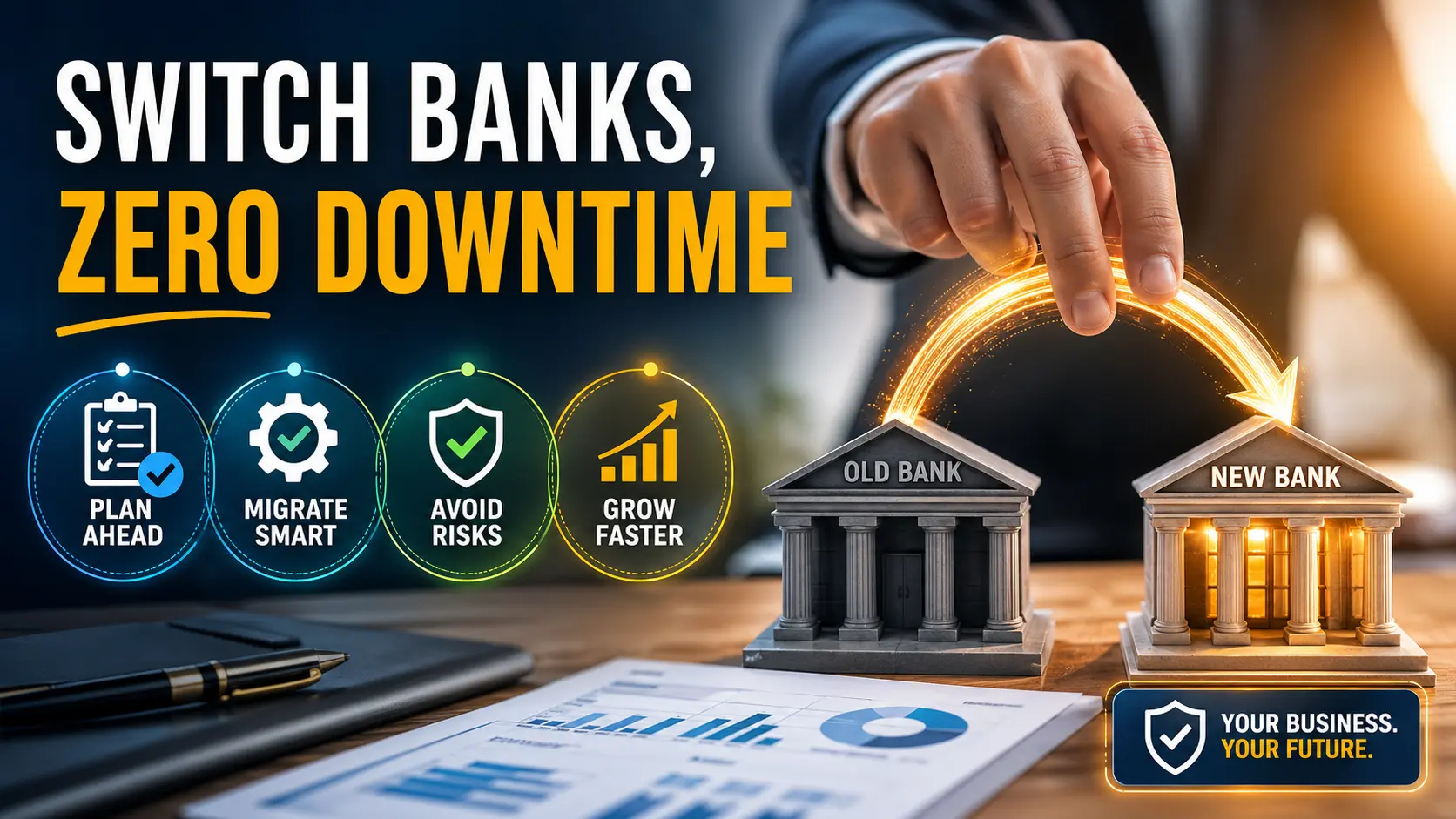 How to switch Canadian business banks with zero downtime using a safe migration framework