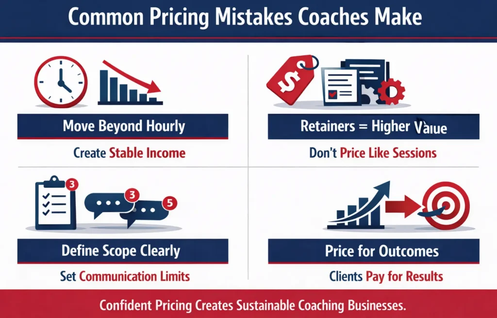 Common pricing mistakes coaches make when switching from hourly to retainer models