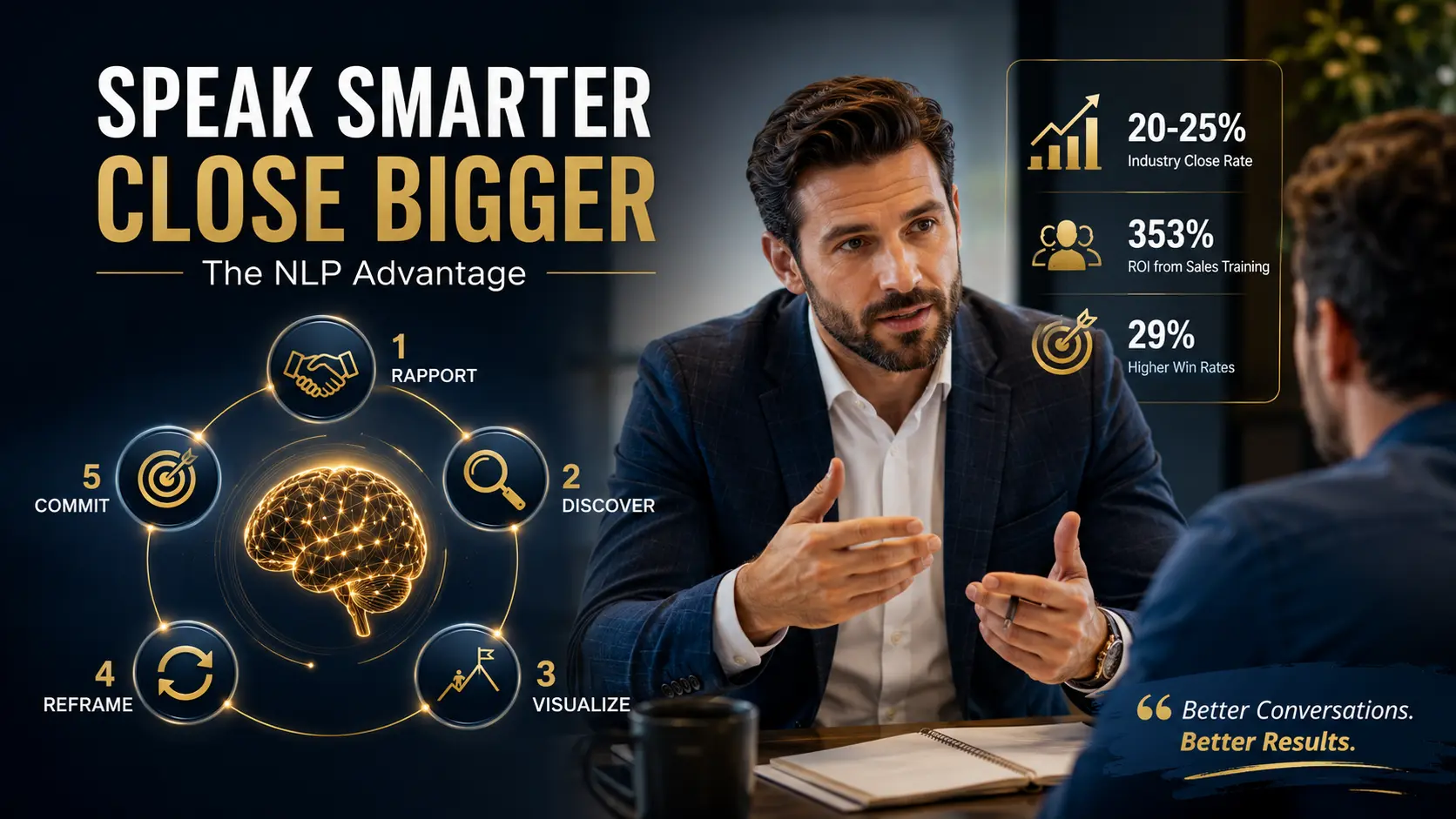 NLP-based sales conversation framework for building rapport and improving client close rates