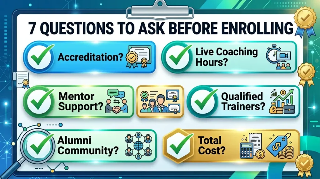 7 questions to ask before enrolling in an NLP certification program to assess quality and ROI