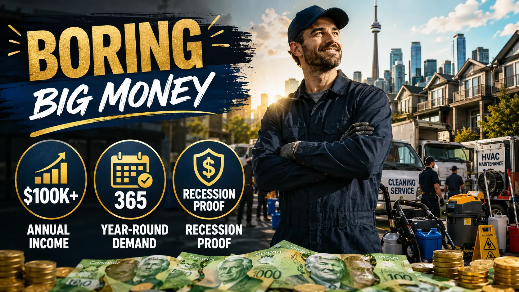 Boring Canadian service businesses generate steady income with year-round demand and stability