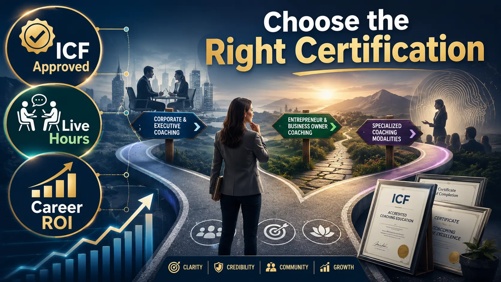 Choose the right coaching certification with ICF approval, live hours, and career ROI insights.