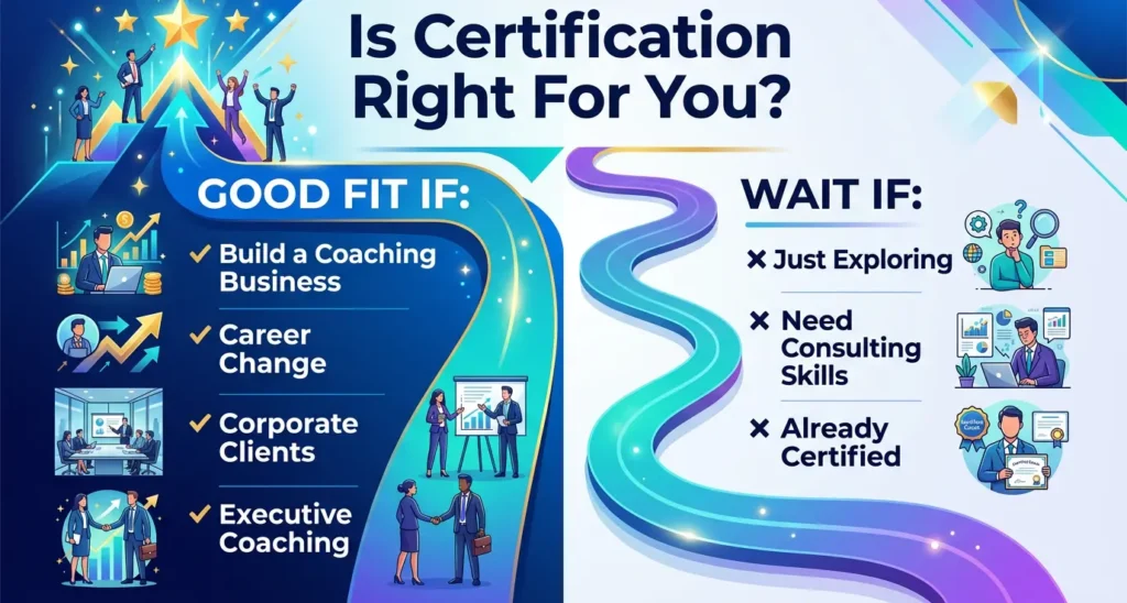 Is business coaching certification right for you? A guide showing who benefits most and who should wait to invest.