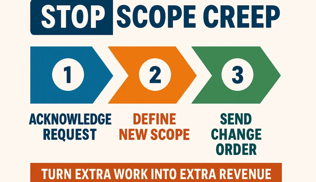 Margin multiplier framework showing pricing, scope, clients, and productization for profit growth.