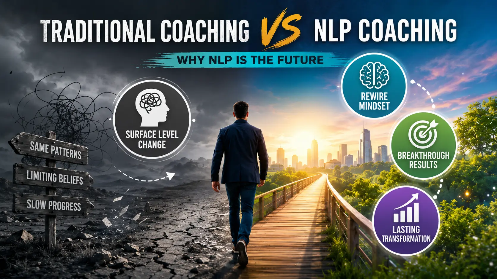 NLP Certified coaching compared to traditional coaching for mindset shifts and lasting growth