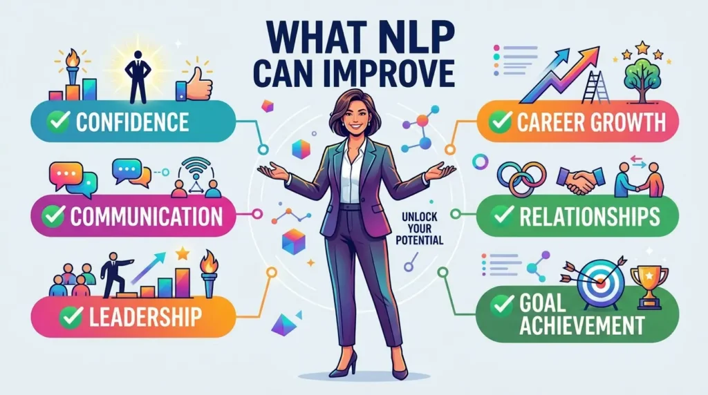 NLP Certified improves confidence, communication, leadership, relationships, goals and career growth