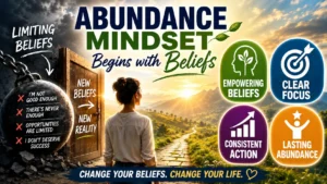 Abundance mindset transforms limiting beliefs into empowering habits, clear focus, and lasting success.