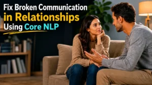 Couple improving communication using Core NLP techniques to strengthen relationships through active listening and connection.