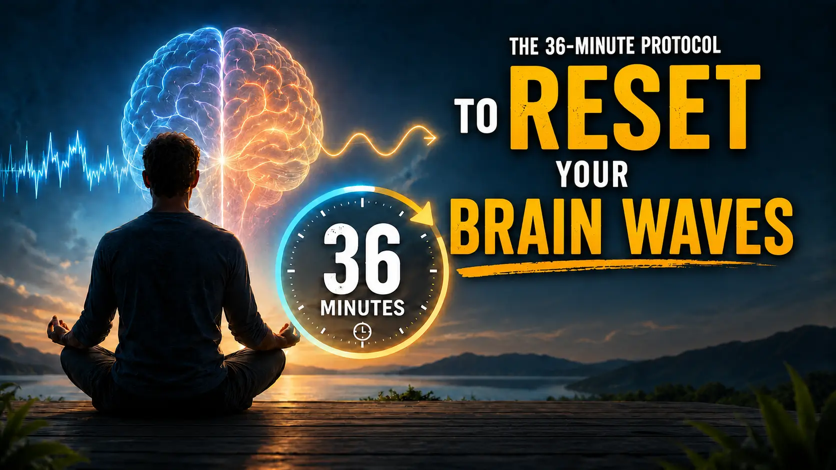 36-minute brain reset protocol using meditation, brain waves, and focused relaxation for mental clarity