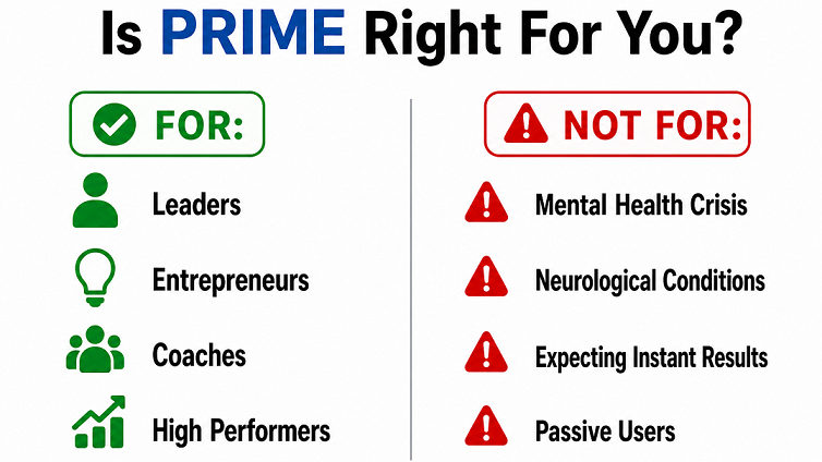 Is PRIME right for you? A guide for leaders, entrepreneurs, coaches, and high performers